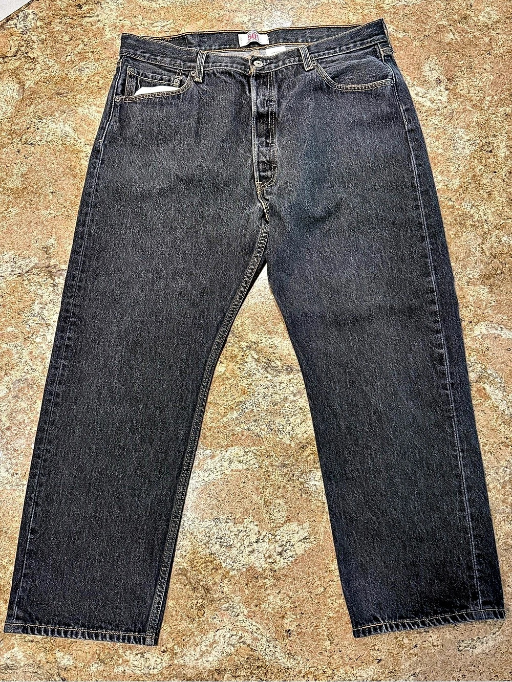 Levi's 501 Original Straight Leg Button-Fly Men's Black Jeans Waist 38x30